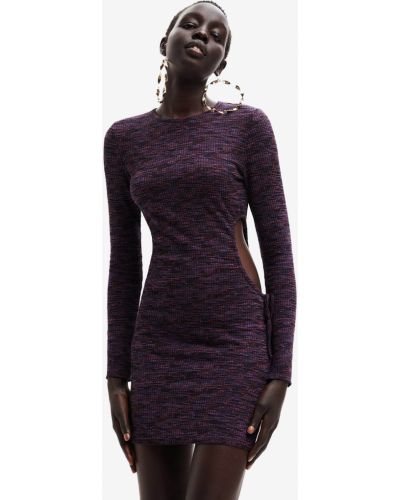 Mini šaty Desigual fialová