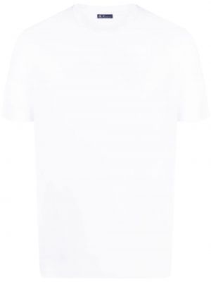 Bavlnené tričko s okrúhlym výstrihom Finamore 1925 Napoli biela