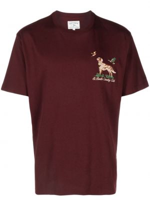 T-shirt ricamato Mc2 Saint Barth rosso