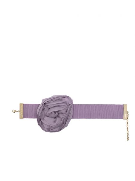 Ogrlica s cvetličnim vzorcem Blumarine vijolična