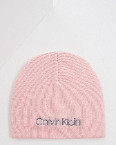 Шапка Calvin Klein, розовая