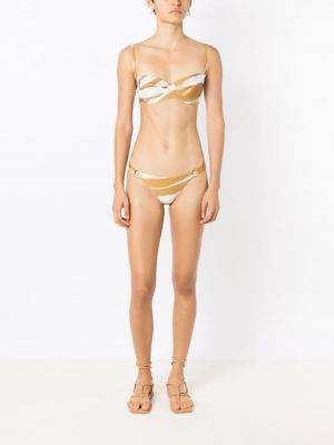 Abstrakter bikini mit print Lenny Niemeyer beige