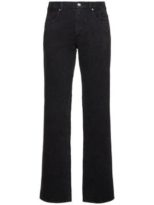 Žakárové bootcut džínsy Bluemarble čierna