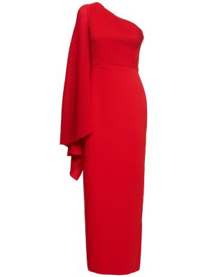 Sukienka długa z krepy Solace London czerwona