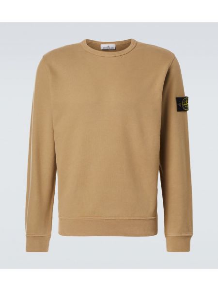 Jersey bomull sweatshirt Stone Island beige