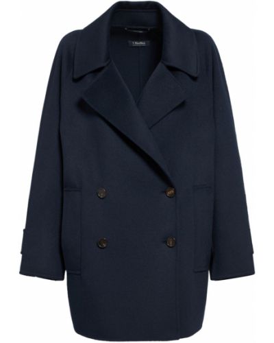 Vlnený krátký kabát 's Max Mara modrá