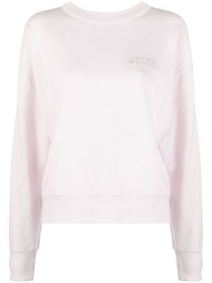 Sweatshirt mit stickerei aus baumwoll Isabel Marant pink