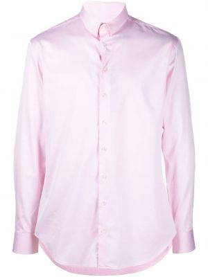 Bavlněná košile Giorgio Armani růžová