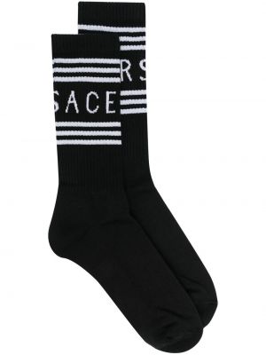 Чорапи бродирани Versace черно