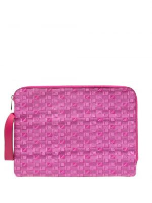 Δερμάτινη τσάντα laptop Moreau ροζ