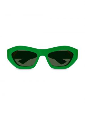 Очки солнцезащитные с принтом с геометрическим узором Bottega Veneta зеленые