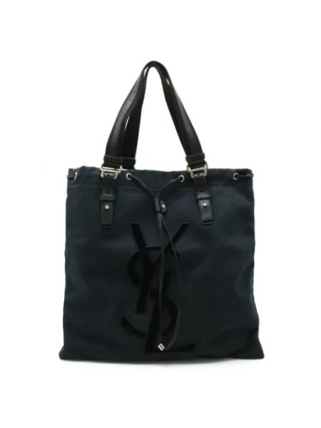 Retro leder shopper handtasche Yves Saint Laurent Vintage schwarz