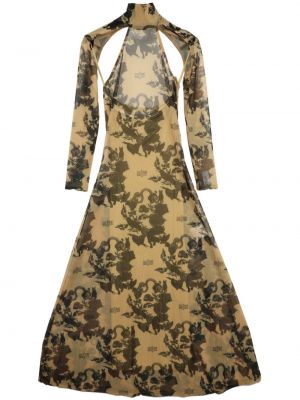 Φλοράλ φόρεμα με σχέδιο Rokh μπεζ