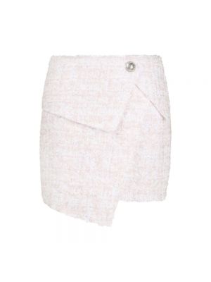 Mini spódniczka asymetryczna Balmain różowa
