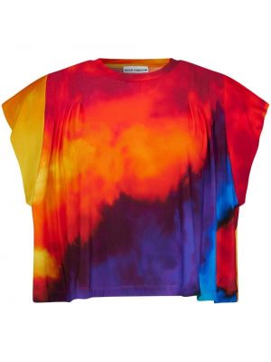 Тениска с кръгло деколте с tie-dye ефект Paco Rabanne