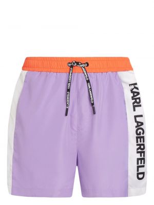 Shorts à imprimé Karl Lagerfeld violet
