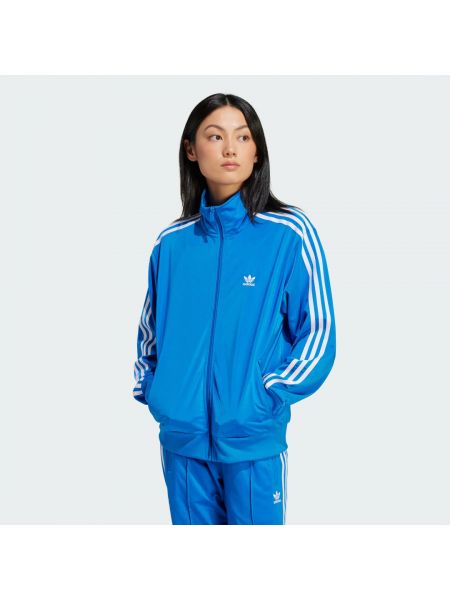 Bluza dresowa relaxed fit Adidas niebieska