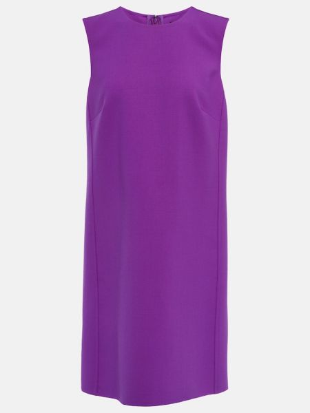 Mini robe en laine Oscar De La Renta violet