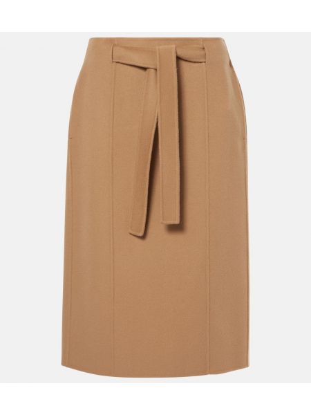 Ull slitskjørt 's Max Mara brun