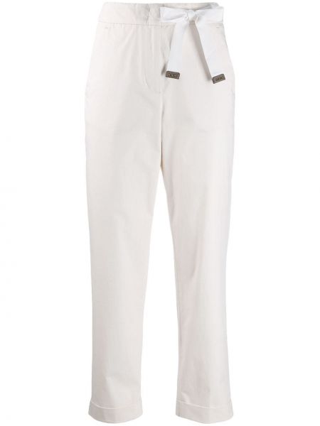 Pantalones con lazo Peserico blanco