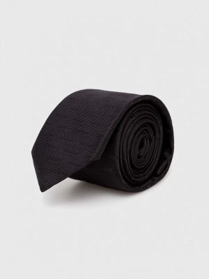 Копринена вратовръзка Hugo черно