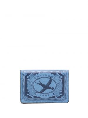 Kožená peňaženka Smythson modrá