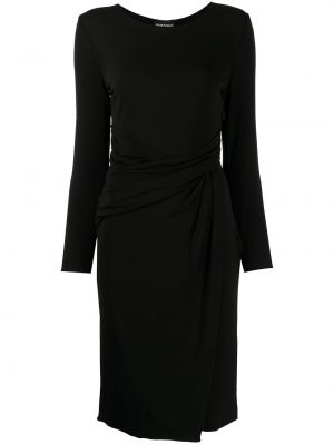 Drapert dress Emporio Armani svart