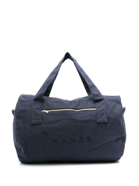 Tasche mit stickerei Manebi blau