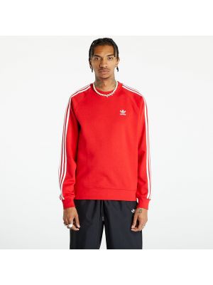 Ριγέ φούτερ Adidas Originals κόκκινο