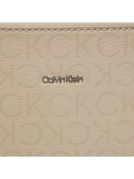 Bolso shopper con estampado Calvin Klein beige