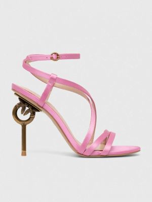 Satenske sandale Pinko ružičasta
