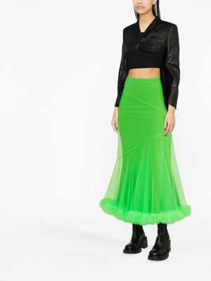 Tylový midi sukně Molly Goddard zelený