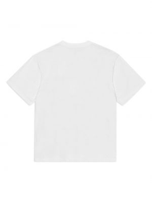 T-shirt en coton à imprimé Ganni blanc