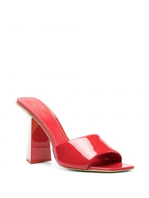 Sandały skórzane Valentino Garavani czerwone