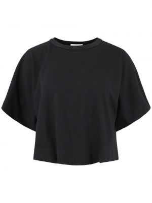 Bavlněné tričko s krátkými rukávy A.l.c. - černá