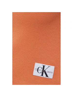 Sweter Calvin Klein pomarańczowy