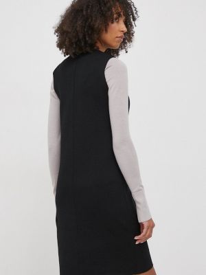 Vlněné mini šaty Calvin Klein černé