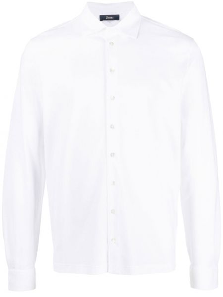 Bavlněná košile Herno bílá