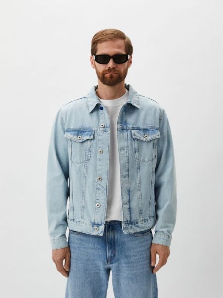 Джинсовая куртка Karl Lagerfeld Jeans голубая