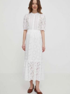 Pamučna maksi suknja Joop! bijela