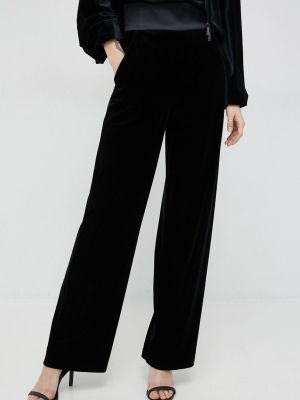 Pantaloni cu talie înaltă Emporio Armani negru
