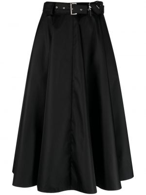 Nylonowa spódnica midi Prada czarna