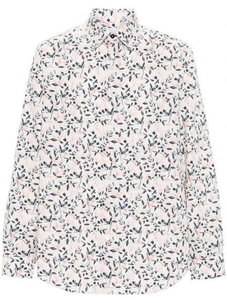 Květinová bavlněná košile s potiskem Paul Smith bílá