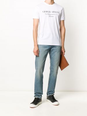 Camiseta con estampado Giorgio Armani blanco