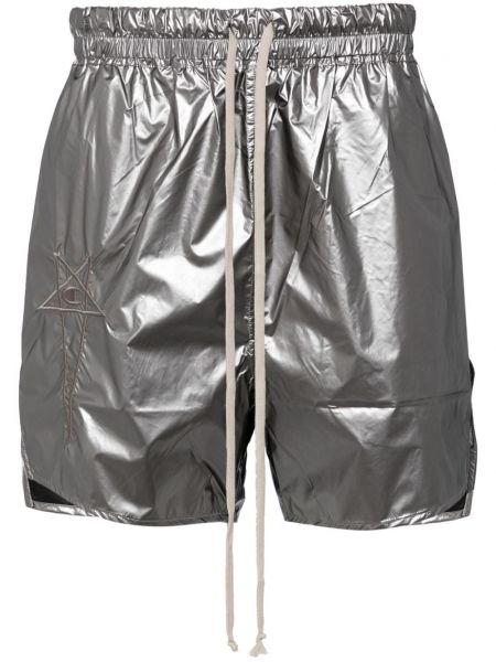 Kratke hlače s vezom Rick Owens srebrena