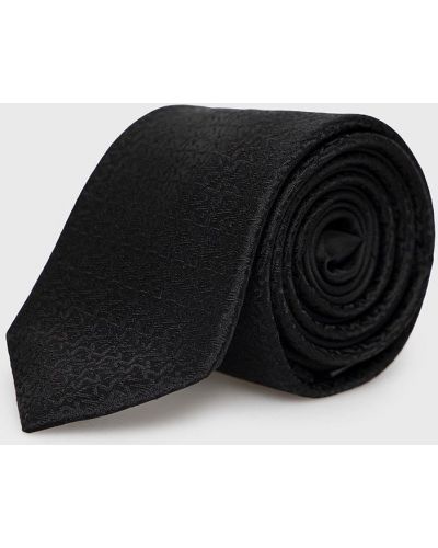 Jedwabny krawat Michael Kors czarny
