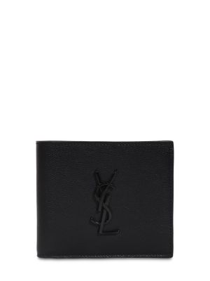 Læder kortholder Saint Laurent sort