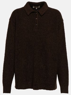 Jedwabny sweter Loro Piana brązowy