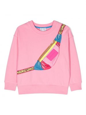 Puuvilla huppari tytöille Marc Jacobs Kids pinkki