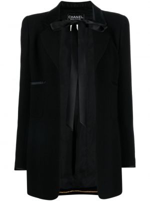 Woll blazer mit schleife Chanel Pre-owned schwarz
